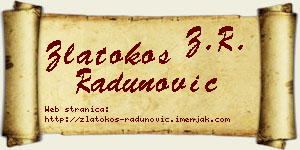 Zlatokos Radunović vizit kartica